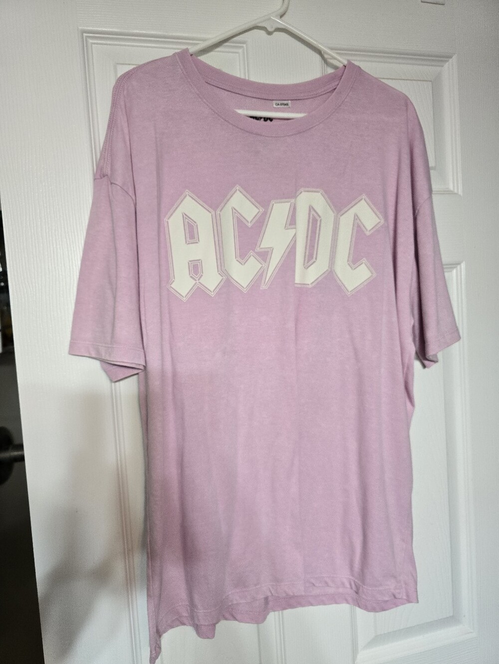 AC/DC Light Pink Logo Short-Sleeve Tee for Men